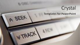  Presentation with pest car control - PPT layouts consisting of vehicle tracking system - car cd-changer control buttons closeup background and a light gray colored foreground