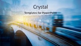  Presentation with vehicle tracking - PPT layouts enhanced with vehicle tracking system - moving metro monorail chongqing background and a light blue colored foreground