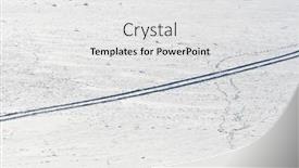  Presentation with tracks - Presentation theme enhanced with vehicle-tracks-in-the-snow background and a white colored foreground