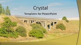  Presentation with bridge concrete - Colorful theme enhanced with vehicular - old concrete bridge backdrop and a  colored foreground
