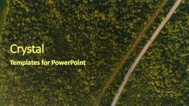  Presentation with highway - PPT theme having vehicular - top view of highway background and a tawny brown colored foreground