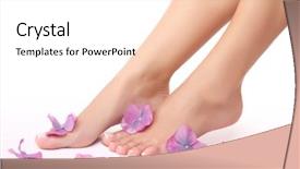  Presentation with vein - PPT layouts having vein - beautiful women's legs with little background and a sky blue colored foreground