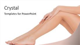  Presentation with vein - PPT theme having vein - care for beautiful woman body background and a white colored foreground