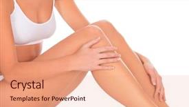  Presentation with vein - PPT theme with vein - care for beautiful woman body background and a coral colored foreground