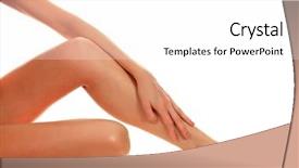  Presentation with vein - Slide deck having vein - female legs and hands white background and a white colored foreground