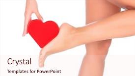  Presentation with love heart - Slides featuring vein - i love my feet female background and a lemonade colored foreground