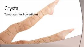  Presentation with pain - Audience pleasing PPT theme consisting of vein - legs pain concept - legs backdrop and a white colored foreground