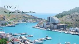  Presentation with sea - Amazing PPT layouts having veiw-of-balaklava-sea-bay backdrop and a sky blue colored foreground