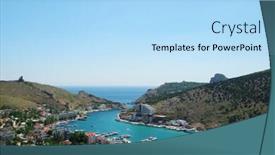  Presentation with sea - PPT layouts with veiw-of-balaklava-sea-bay background and a light blue colored foreground