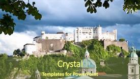  Presentation with salzburg - Beautiful presentation theme featuring veiw on hohensalzburg fortress salzburg austria 2010 backdrop and a tawny brown colored foreground