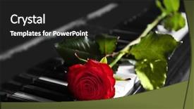  Presentation with piano - Audience pleasing slide deck consisting of velentine - beautiful red rose on piano backdrop and a  colored foreground