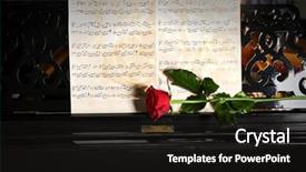  Presentation with border of music notes - Theme featuring velentine - musical notes and red rose background and a  colored foreground