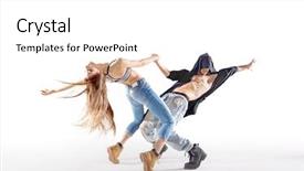  Presentation with hip hop - Beautiful PPT layouts featuring velentine - young hip hop dancers backdrop and a white colored foreground