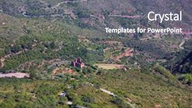  Presentation with old rock fossils - Slide set consisting of vell del desert de les background and a gray colored foreground