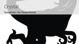  Presentation with clipping - Presentation design with velociraptor-silhouette-with-clipping-path background and a light gray colored foreground