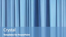  Presentation with blue curtain - PPT theme enhanced with velvet rope - blue curtain background and a teal colored foreground