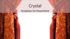  Presentation with curtain - Beautiful presentation featuring velvet rope - luxury curtain with a copy-space backdrop and a coral colored foreground