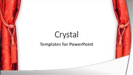  Presentation with curtains - Amazing presentation theme having velvet rope - red silky curtains backdrop and a white colored foreground