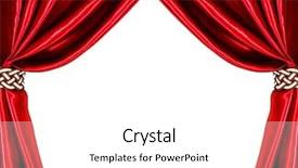  Presentation with curtains - PPT layouts having velvet rope - silk curtains isolated on white background and a white colored foreground