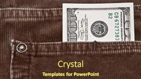  Presentation with note - Cool new presentation design with velveteen-pockets-with-dollar-note backdrop and a tawny brown colored foreground
