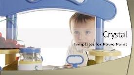  Presentation with vendor - Cool new slides with vendor mangement - adorable preschooler looking backdrop and a  colored foreground