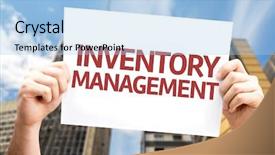  Presentation with vendor - PPT layouts consisting of vendor mangement - inventory management card with urban background and a light blue colored foreground