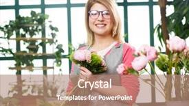  Presentation with group of three young girl - Cool new slides with vendor selection - young girl florist with glasses backdrop and a  colored foreground