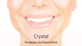  Presentation with dental veneers - Amazing slide deck having veneers - perfect smile with white healthy backdrop and a  colored foreground