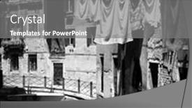  Presentation with old buildings - Slide deck featuring venetian-canal-with-old-buildings background and a gray colored foreground