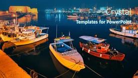  Presentation with crete island - Amazing PPT layouts having venetian-fort-castle-in-heraklion backdrop and a ocean colored foreground