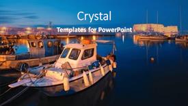  Presentation with crete island - Slides enhanced with venetian-fort-castle-in-heraklion background and a teal colored foreground