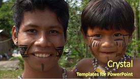  Presentation with tribe - Audience pleasing PPT theme consisting of venezuela - father and son backdrop and a tawny brown colored foreground