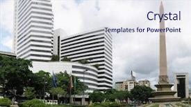  Presentation with venezuela - Colorful PPT layouts enhanced with venezuela - plaza francia caracas backdrop and a sky blue colored foreground