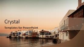  Presentation with greek architecture - Presentation design enhanced with venice and traditional greek architecture background and a lemonade colored foreground