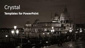  Presentation with venice - Slide set featuring venice-at-night-with-santa background and a wine colored foreground