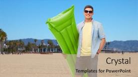  Presentation with holidays - Cool new presentation with venice beach background in california backdrop and a soft green colored foreground