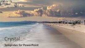  Presentation with los angeles - Colorful slide set enhanced with venice-beach-with-motion-blur backdrop and a light gray colored foreground
