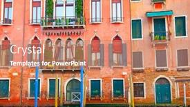  Presentation with canal - Cool new presentation with venice buildings on the grand canal backdrop and a coral colored foreground