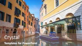  Presentation with buildings - Audience pleasing slide deck consisting of venice-canal-and-buildings-italy backdrop and a violet colored foreground