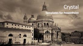  Presentation with venice - PPT theme featuring venice church santa maria della background and a  colored foreground
