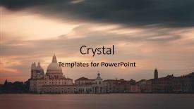 Presentation with venice - Slide deck having venice church santa maria della background and a  colored foreground