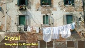  Presentation with old clothes - PPT layouts consisting of venice europe sun as clothes background and a  colored foreground