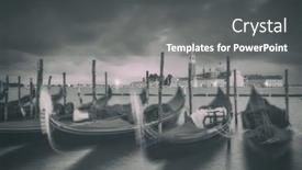  Presentation with filter - Colorful PPT theme enhanced with venice-gondola-on-evening-time backdrop and a dark gray colored foreground