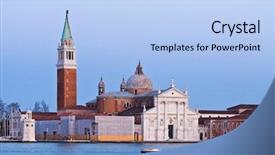  Presentation with venice - Beautiful PPT theme featuring venice in dusk backdrop and a light blue colored foreground
