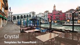  Presentation with venice - Amazing slide deck having venice-in-italy-rialto-bridge backdrop and a tawny brown colored foreground