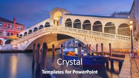  Presentation with venice - PPT theme consisting of venice-italy-at-the-rialto background and a navy blue colored foreground