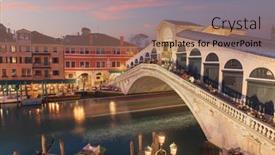  Presentation with venice - Theme with venice-italy-at-the-rialto background and a coral colored foreground