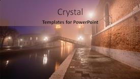  Presentation with foggy - PPT layouts consisting of venice-italy-at-the-venetian background and a coral colored foreground