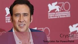  Presentation with actor - Colorful slide deck enhanced with venice-italy-august-30-actor backdrop and a violet colored foreground