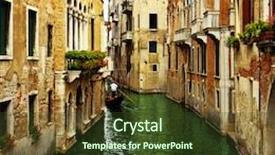  Presentation with canal - PPT theme enhanced with venice italy grand canal background and a tawny brown colored foreground